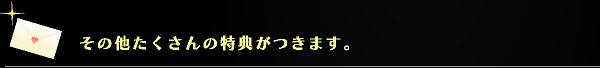 その他たくさんの特典がつきます。